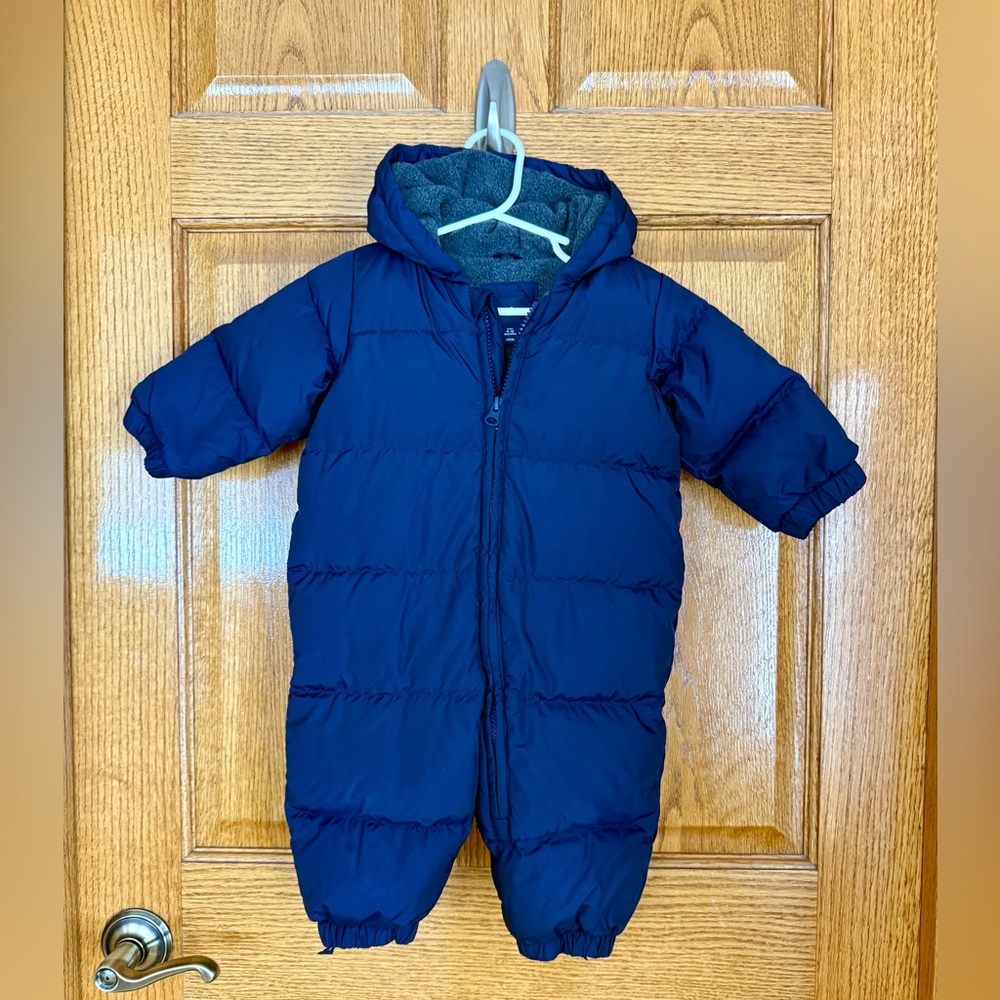EUC Baby Gap Navy Blue Baby Snowsuit 6-12